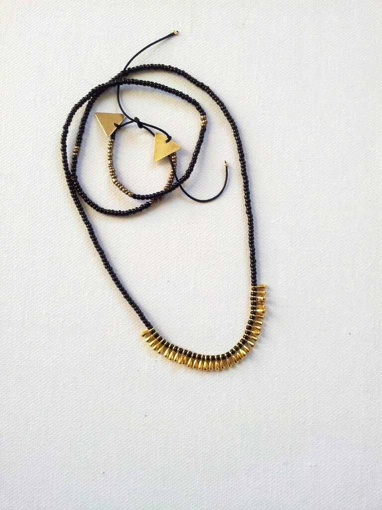 raw brass necklace / lili