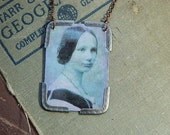 Ada Lovelace necklace mixed media jewelry Worlds First Computer Programmer 1800s