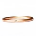 Delicate, thin, 14k rose gold stacking engagement band, wedding ring. 1mm diamond. Elegant, simple, frosty, matte band.  Mother's Day gift
