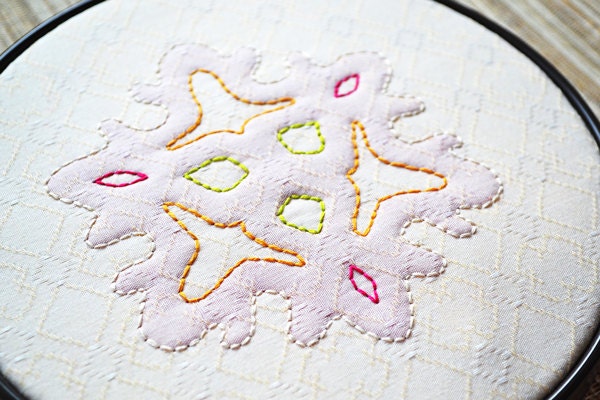 snowflake mandala embroidery pattern