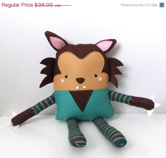 MEMORIAL WEEKEND SALE Werewolf Plush - Children's Toy - Halloween - Plushie