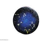 Aries Zodiac Art Brooch