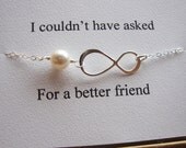ON SALE Three Sets Infinity Bracelets with Card Sets - eternity, infinity, maid of honor, bridal gifts, bridesmaids bracelet gifts, bridal