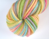 Made to order Rainbow yarn, chunky wool, hand painted in "Lollipop"