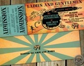 Circus Party or Baby Shower Ticket Invitation - Circus or Carnival themed birthday, wedding or baby shower with ballerina on tight rope Il_170x135