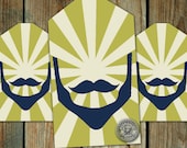 DIY printable Beard and Mustache Bash themed costume Birthday Party, Man Cave Party gift tags - retro sign, steampunk and vintage inspired