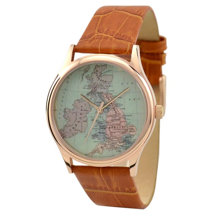 Vintage Map Watch (United Kingdom)