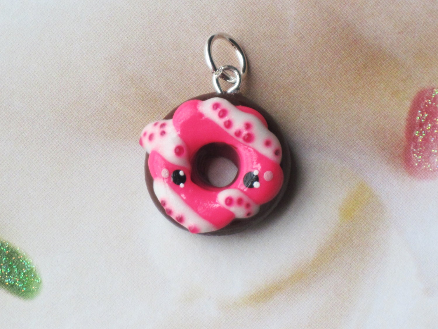 Little Donut Kawaii Charm Jewelry Polymer Clay