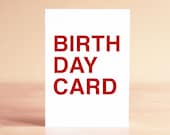 Birthday Card - Funny Birthday Card - Boyfriend Birthday Card - Happy Birthday Card - Red Birthday Card - BIRTH DAY CARD