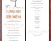 Printable Wedding Program DIY - Beautiful Tree