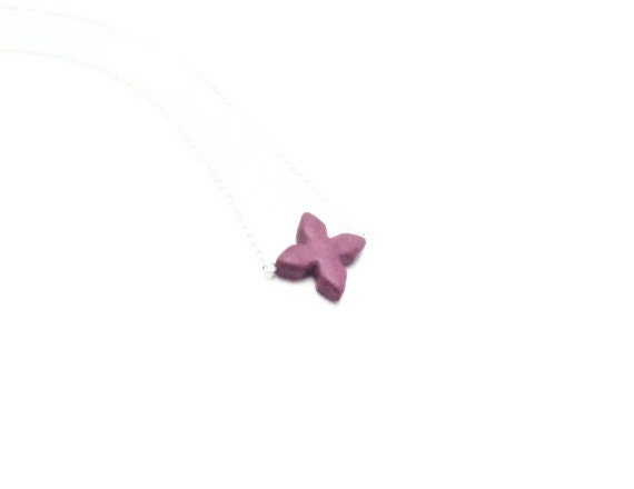 Valentine Charm  Necklace  Dainty everyday jewelry  gemstone Charm 20mm-