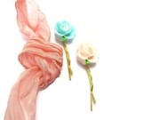 Girls Flower Hair Bobby Pins - Set of TWO-