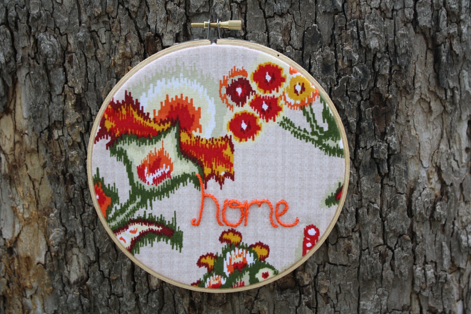 Embroidery Hoop Art - home - 6 inch