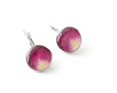 Real Rose Petals Earring  - pink romantic handmade jewelry - Rosa Rouletti
