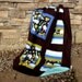 Zoo Baby Quilt, Modern Baby Bedding, Zoo, Brown Blue