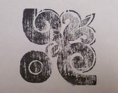 Vintage Letterpress Stamp Printing Wood Block Woodcut Fleur De Lys border Artisanal Made
