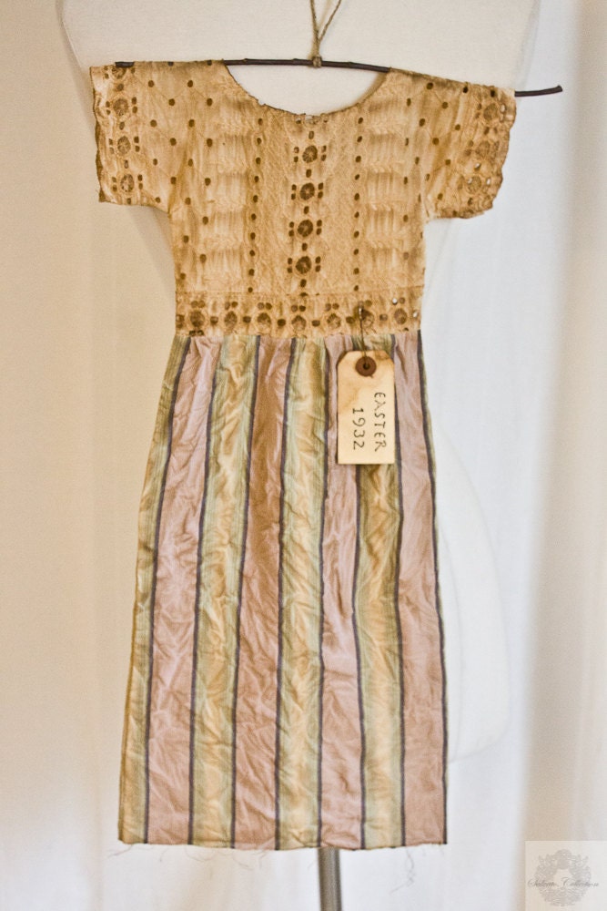 1930's Vintage Easter Dress INFANT / HOME DECOR