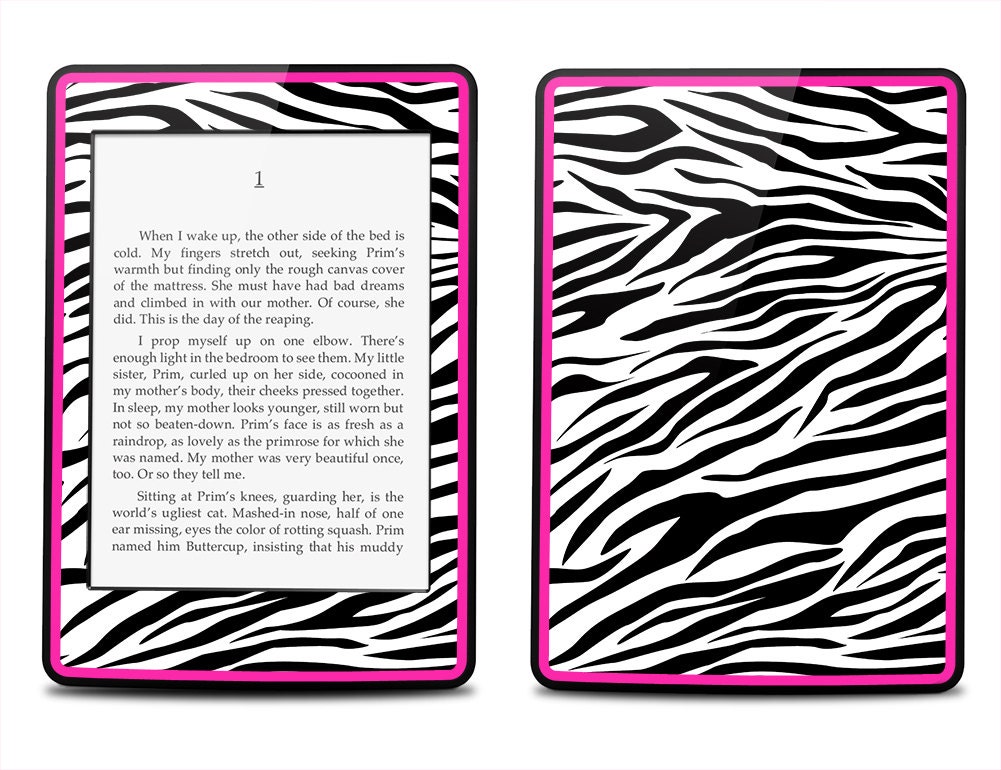 Amazon Kindle Touch Paperwhite Skin Cover - Pink Zebra Print - Kindle Cover, Kindle Paperwhite Cover