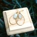 Twisted Wire / Aventurine Hoops