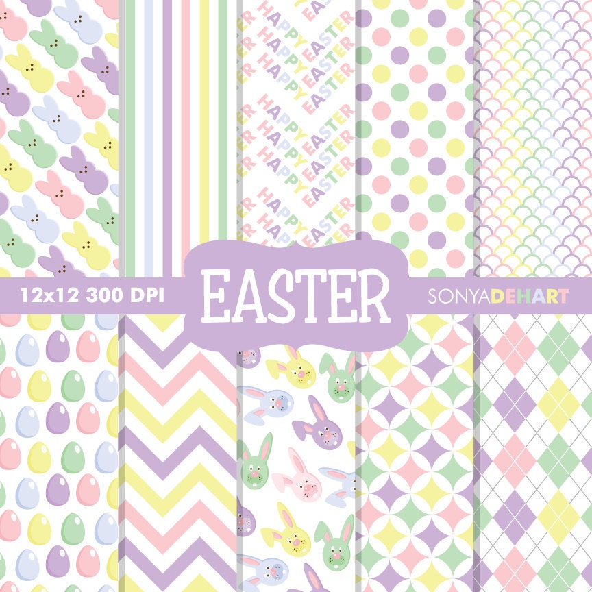 50% Off SALE Easter Digital Scrapbooking Printable Paper Pattern Pack Instant Download Il_170x135