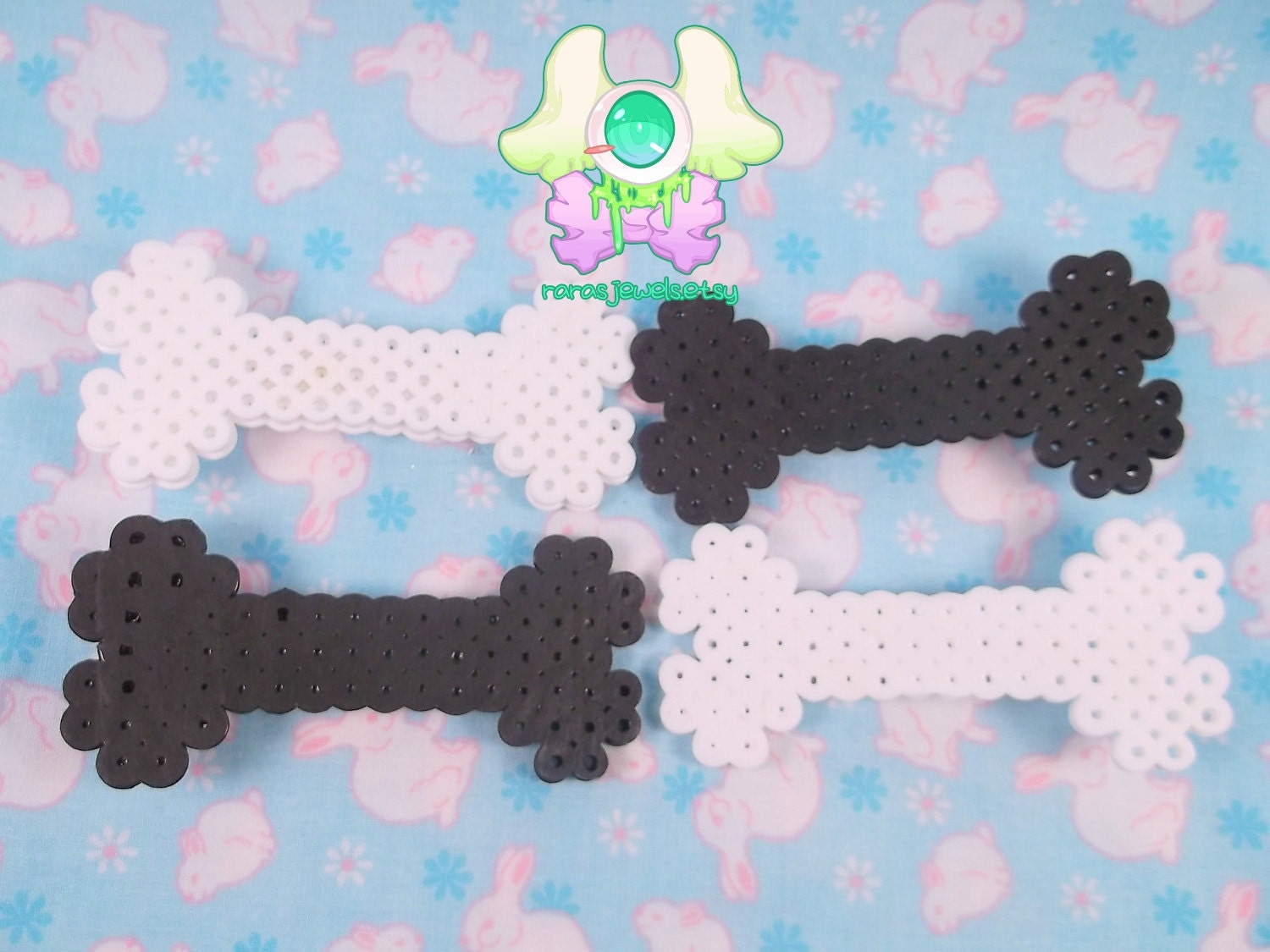 Perler Bead Creepy Cute Bone Clips - Pick One