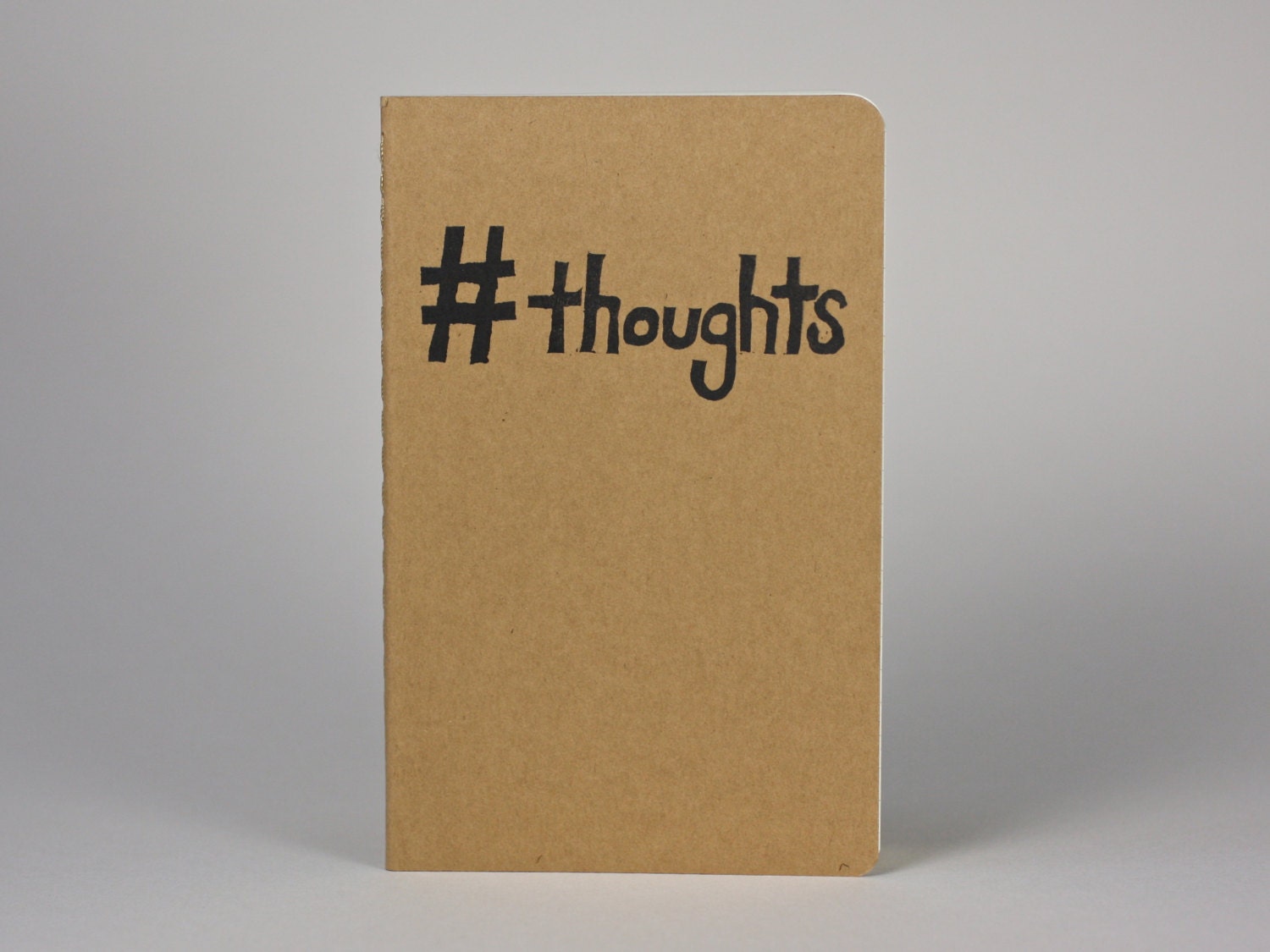 Hashtag Thoughts Moleskine, Twitter thoughts travel journal. Small journal with inner pocket. Notebook. Twitter. Tweet