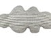 CLOUD shaped pillow - white and blue or grey stripes, soft knitted cushion