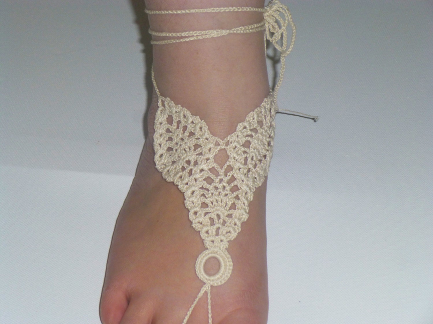 Handmade Crochet Barefoot Sandals - Summer Fashion - Women Teens Accessories-Yoga Accesories