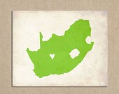South Africa Love Country Customizable Art Print