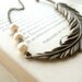 Feather Necklace - statement necklace, bib necklace, large, pearls, vintage inspired, antique brass, wholesale available