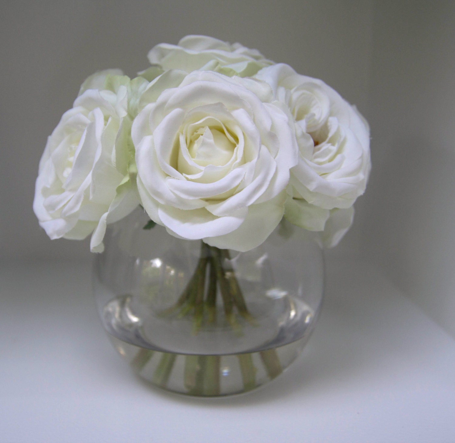 White Round Rose Arrangement 2