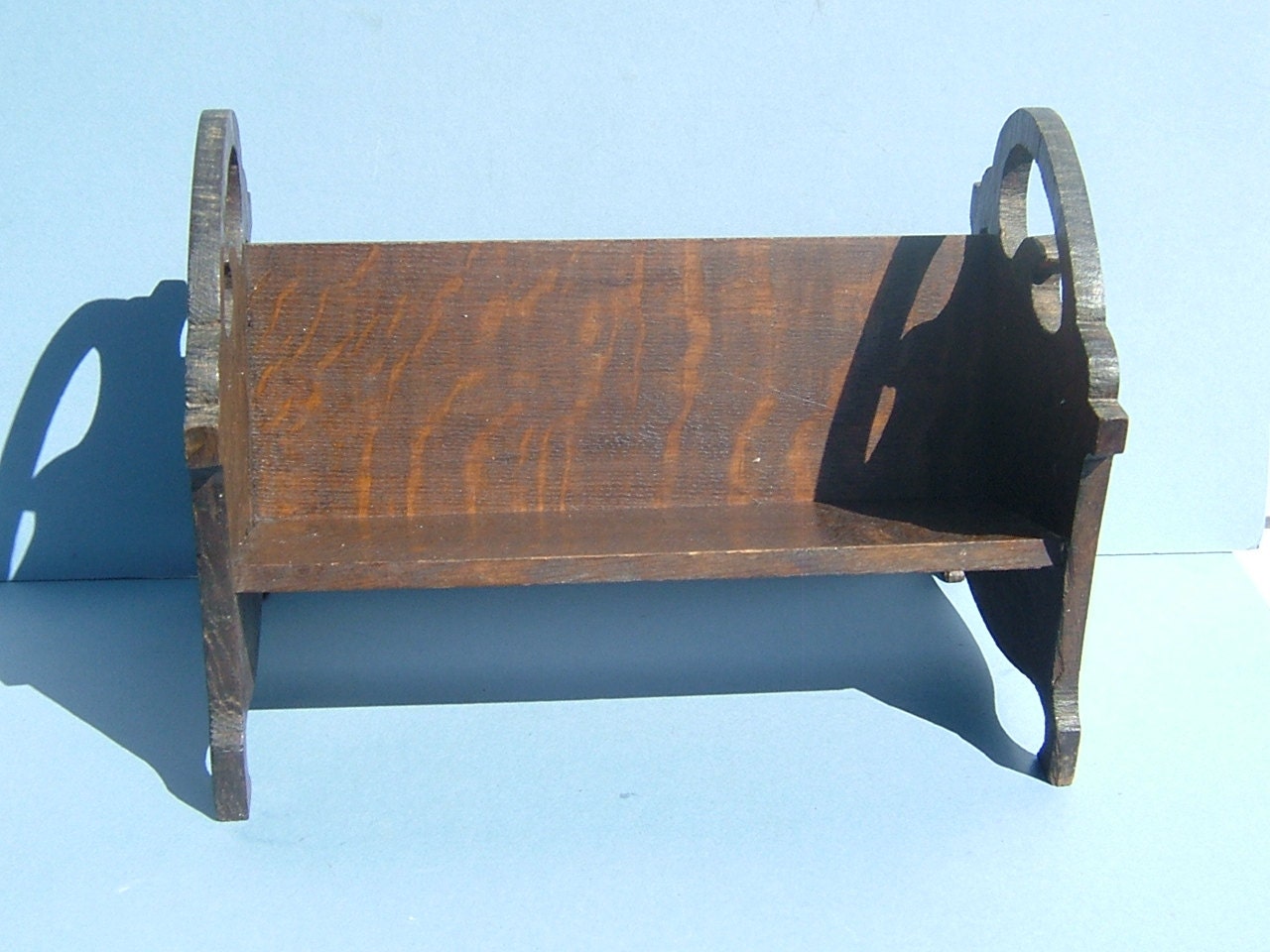 Edwardian Wooden Desktop Book Stand in an Ornate Carved Style