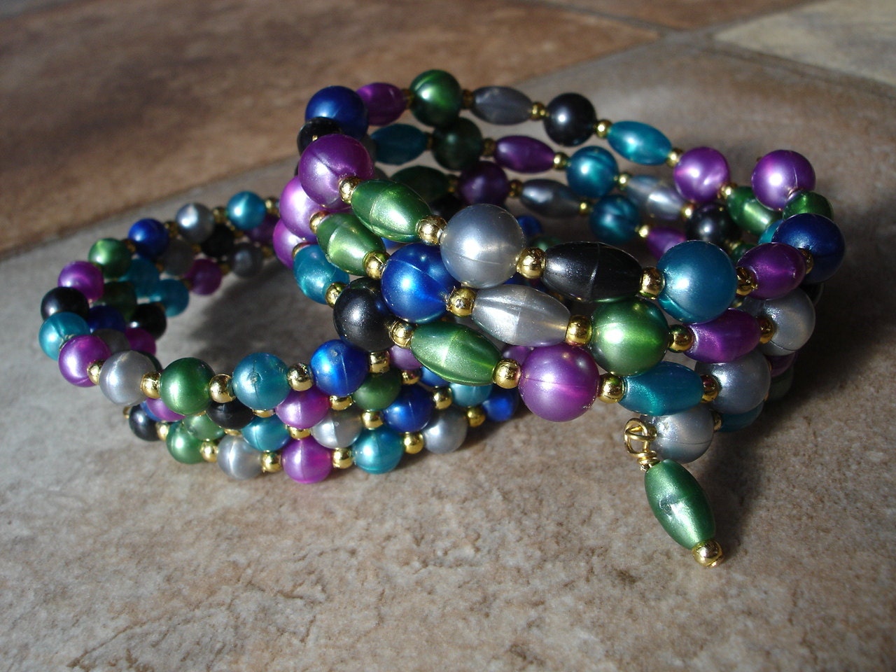 Set of Two OOAK Upcycled Memory Bracelets