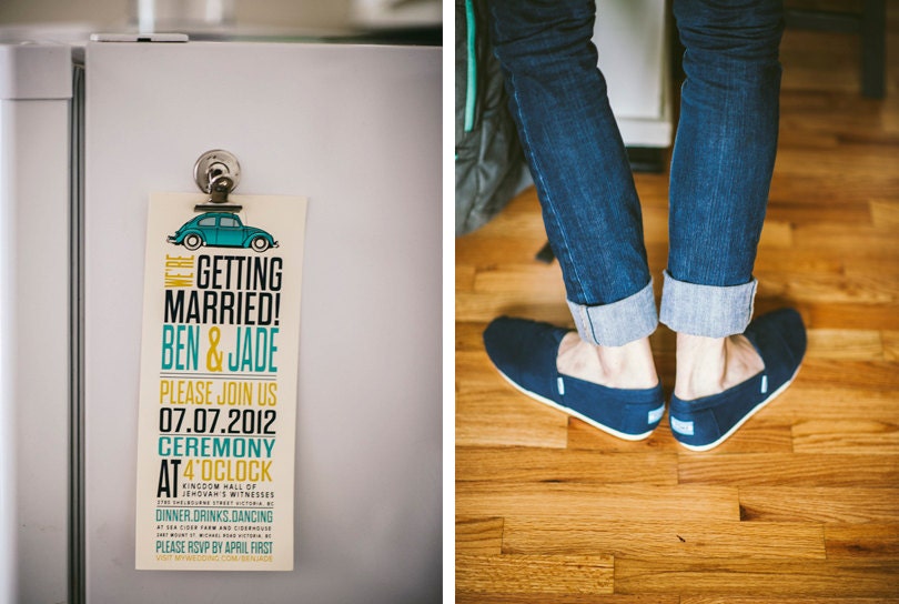 Wedding Invitation: Rustic and Modern Hipster  VW Bug