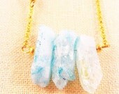 Salt Water Series -Tofino Multi-Stone Blue Quartz Necklace