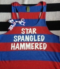Star Spangled Hammered Striped Tank
