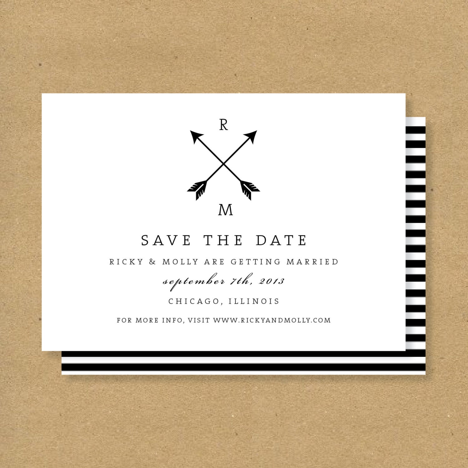 ARROWS Save the Date Cards - Postcard or Double-sided