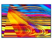 New Dimension.  Abstract, digital painting. Science Fiction, perspective, imaginary world, Glitch Art.  5 x 7 - Premium Matte, Art Card