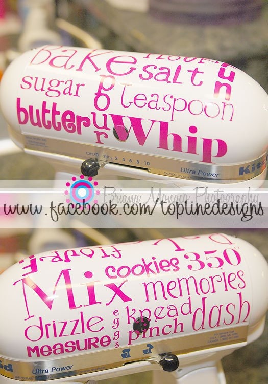 Kitchenaid Mixer Subway Art Vinyl Decal Sticker collection 2