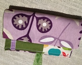 Purple Retro Travel Jewelry Wallet