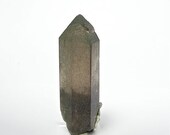 Green Quartz Crystal Chlorite dusting on Smoky Quartz Crystal from Switzerland