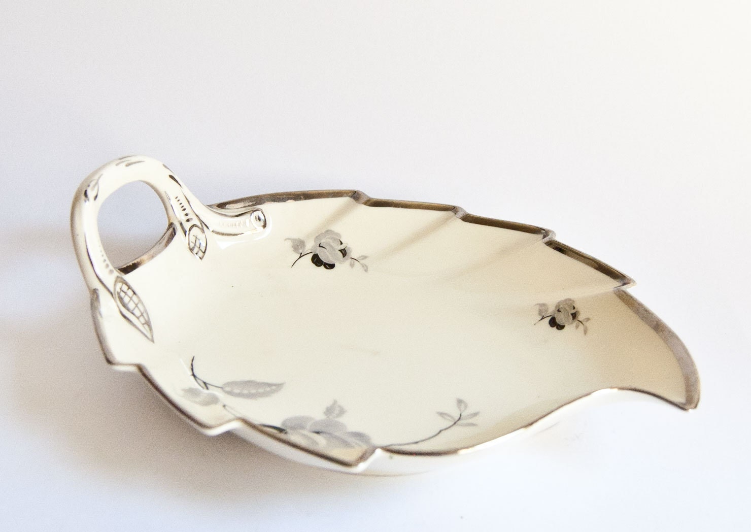 Vintage Danish, KPM Cake Plate, 1950s Kitsch Glamour