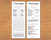 Fun and Games Wedding Program