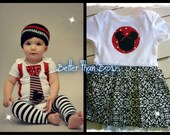 Brother Sister Mickey Mouse Set-Boys Tie Onesie with Matching Girls Onesie Dress-Boy Girl Twin Matching Set-Mickey and Minnie Set