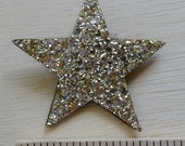 Red, Pink, Black, Gold, or Silver A4 Glitter Star Hair Clips