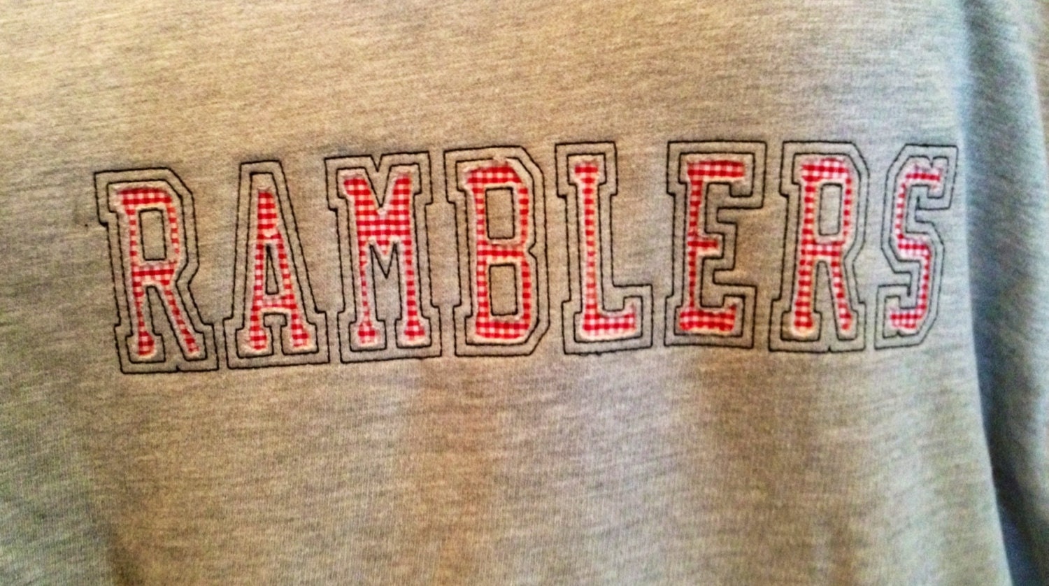 Red & Black Reverse Applique Shoe String Hoodie - Adult sizes - Sports Teams - Custom