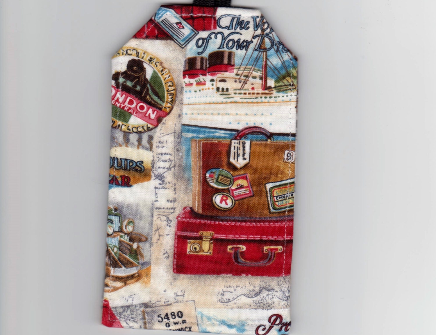 Custom Fabric Vintage European Travel Luggage Tag Cruise Accessory Wedding Favor Gift Limited Edition