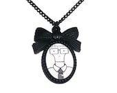 Descendents Necklace, Black Cameo, Punk. Milo