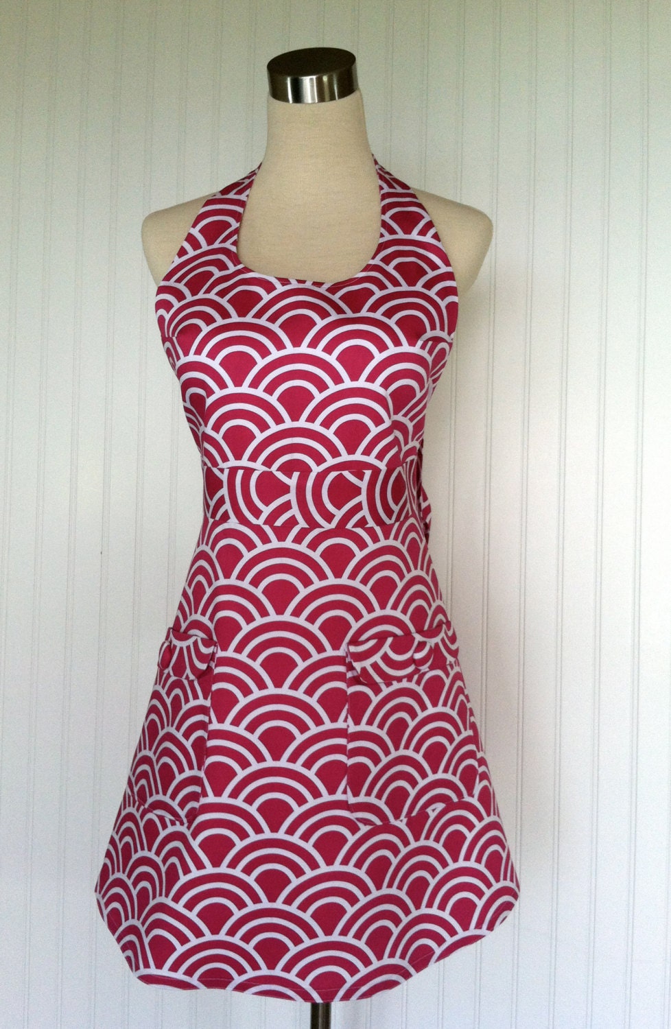 Full Stylish Modern  Hostess Apron Pink Orchid