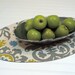 Petite Table Runner Modern Gray Teal Print